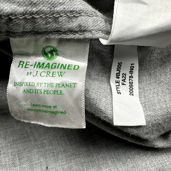 J Crew Brushed Twill Long Sleeve Button Down Shirt Mens Large Slim Gray BJ446 - Picture 9 of 12